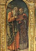 Bartolomeo Vivarini Sts Andrew and Nicholas of Bari oil on canvas